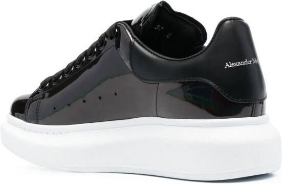 Alexander McQueen patent-leather low-top sneakers Black