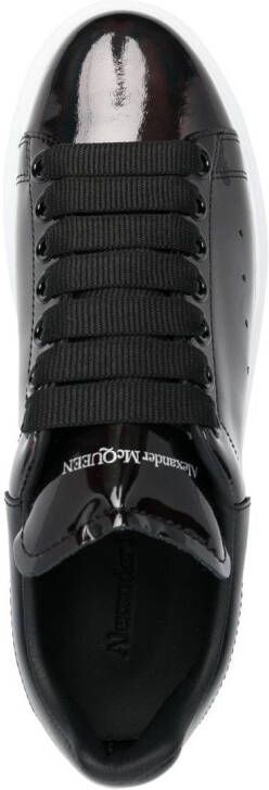 Alexander McQueen patent-leather low-top sneakers Black