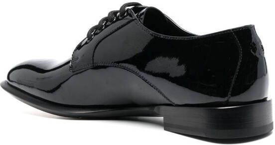 Alexander McQueen patent-leather Oxford shoes Black