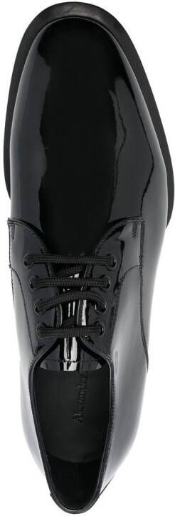 Alexander McQueen patent-leather Oxford shoes Black