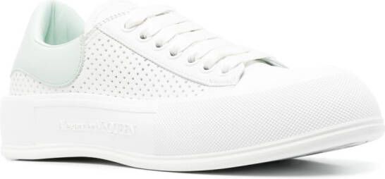 Alexander McQueen perforated low-top leather sneakers White