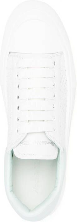 Alexander McQueen perforated low-top leather sneakers White