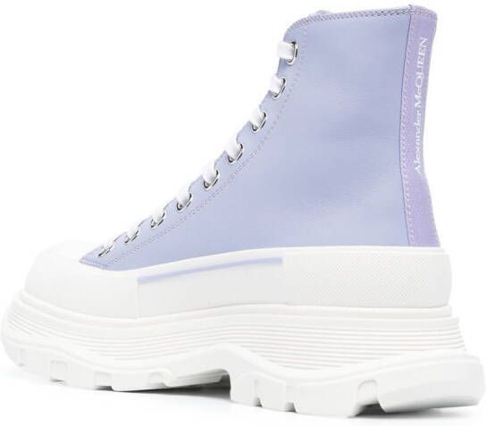 Alexander McQueen platform-sole ankle boots Purple