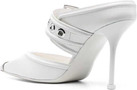 Alexander McQueen pointed-toe 100mm mules White