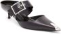 Alexander McQueen Punk Buckle 40mm leather mules Black - Thumbnail 2