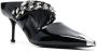 Alexander McQueen Punk Chain 85mm mules Black - Thumbnail 2