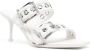 Alexander McQueen Punk double-buckle leather mules White - Thumbnail 2