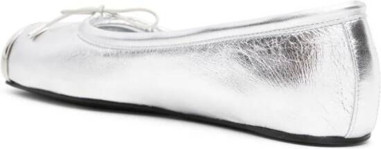 Alexander McQueen Punk metallic ballerina shoes Silver