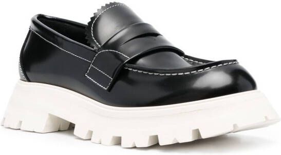 Alexander McQueen ridged-rubber sole loafers Black