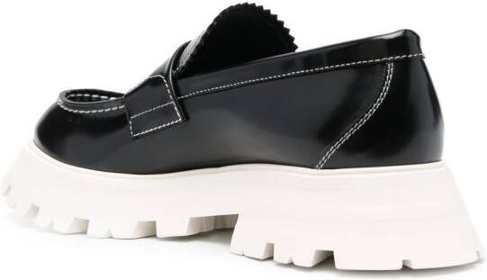 Alexander McQueen ridged-rubber sole loafers Black