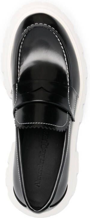 Alexander McQueen ridged-rubber sole loafers Black