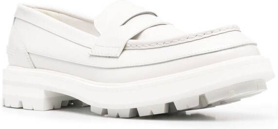 Alexander McQueen ridged-sole penny loafers White