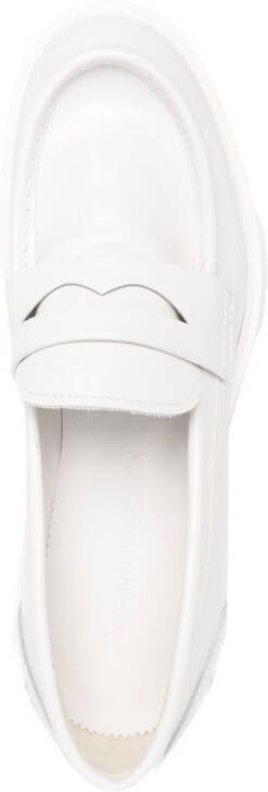 Alexander McQueen ridged-sole penny loafers White