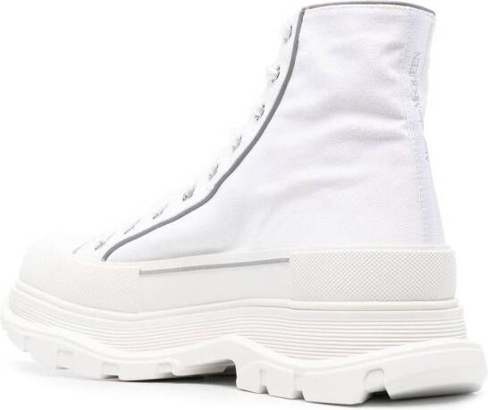 Alexander McQueen round toe boots White