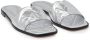 Alexander McQueen Seal leather flat slides Silver - Thumbnail 2