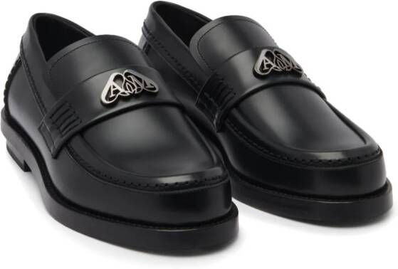 Alexander McQueen Seal leather loafers Black