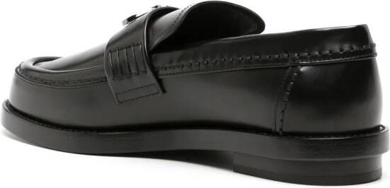 Alexander McQueen Seal-plaque leather loafers Black