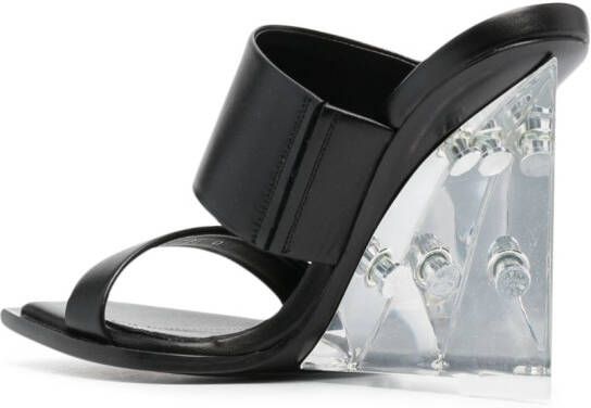 Alexander McQueen Shard 115mm wedge sandals Black