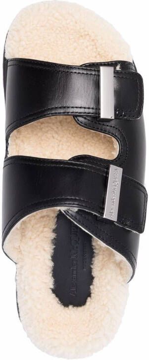 Alexander McQueen shearling lined sandals Black
