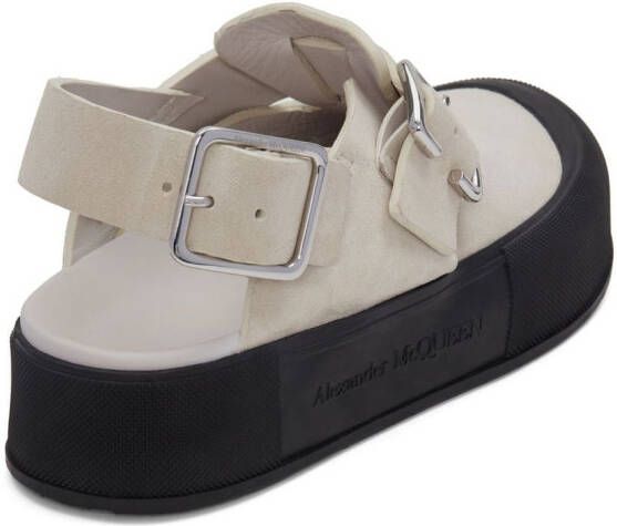 Alexander McQueen side buckle-fastening detail sandals Neutrals