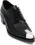 Alexander McQueen silver-tone toe-cap lace-up shoes Black - Thumbnail 2