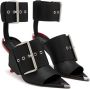 Alexander McQueen Slash Buckle 90mm leather sandals Black - Thumbnail 2