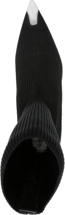 Alexander McQueen Slash Knit 90mm ankle boots Black