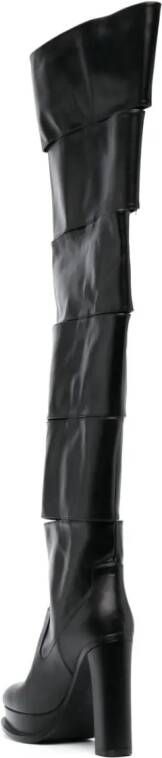Alexander McQueen Slash over-the-knee boots Black