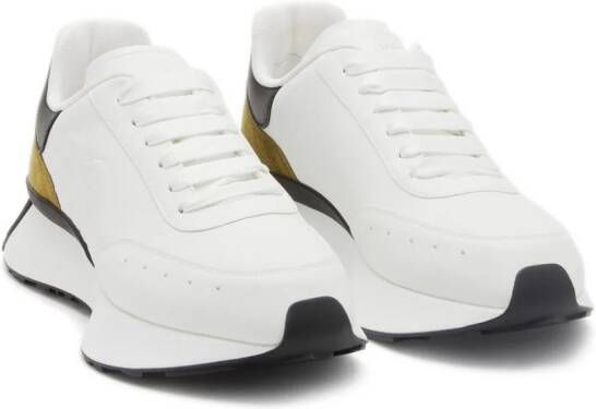 Alexander McQueen Sprint Runner suede and leather sneakers White