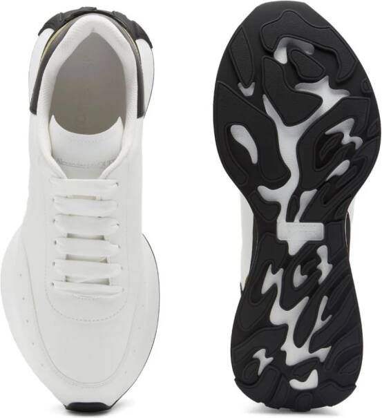 Alexander McQueen Sprint Runner suede and leather sneakers White