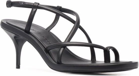 Alexander McQueen strappy leather sandals Black