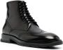 Alexander McQueen textured lace-up boots Black - Thumbnail 2