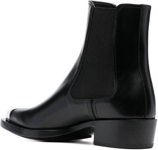 Alexander McQueen toe-cap 35mm leather boots Black