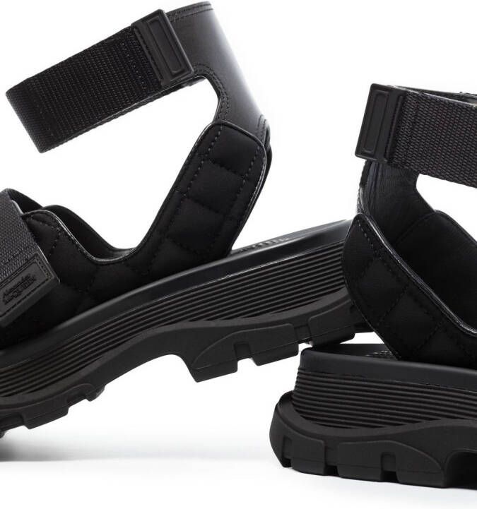 Alexander McQueen Tread flat sandals Black