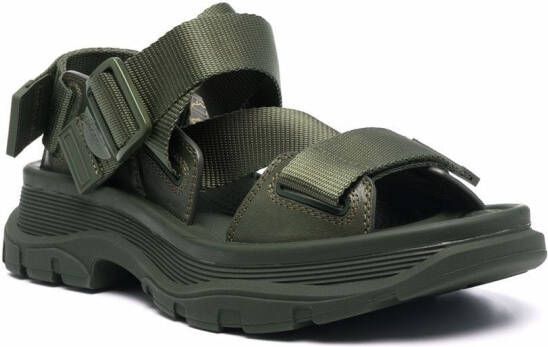 Alexander McQueen Tread flat sandals Green