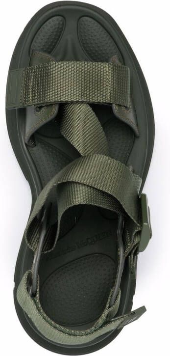 Alexander McQueen Tread flat sandals Green