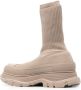 Alexander McQueen Tread ribbed-knit ankle boots Neutrals - Thumbnail 3