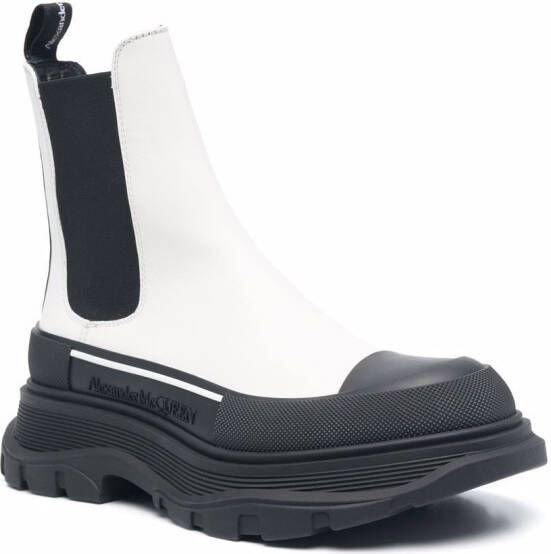 Alexander McQueen Tread Slick Chelsea ankle boots White