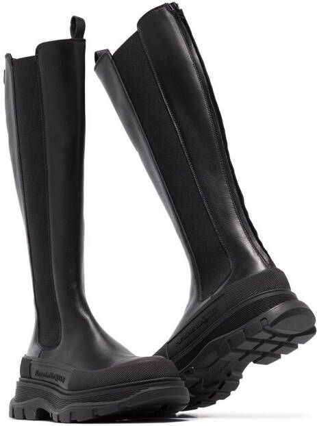 Alexander McQueen Tread Slick knee-high boots Black