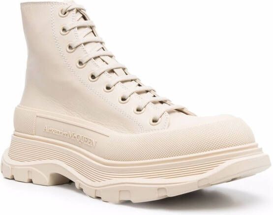 Alexander McQueen Tread Slick lace-up boots Neutrals