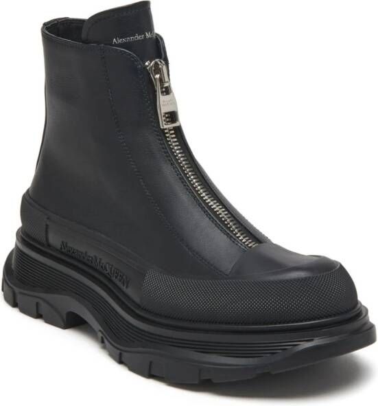 Alexander McQueen Tread Slick leather boots Black