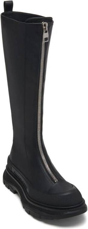 Alexander McQueen Tread Slick leather boots Black