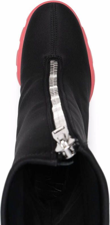 Alexander McQueen Tread zip-up ankle boots Black