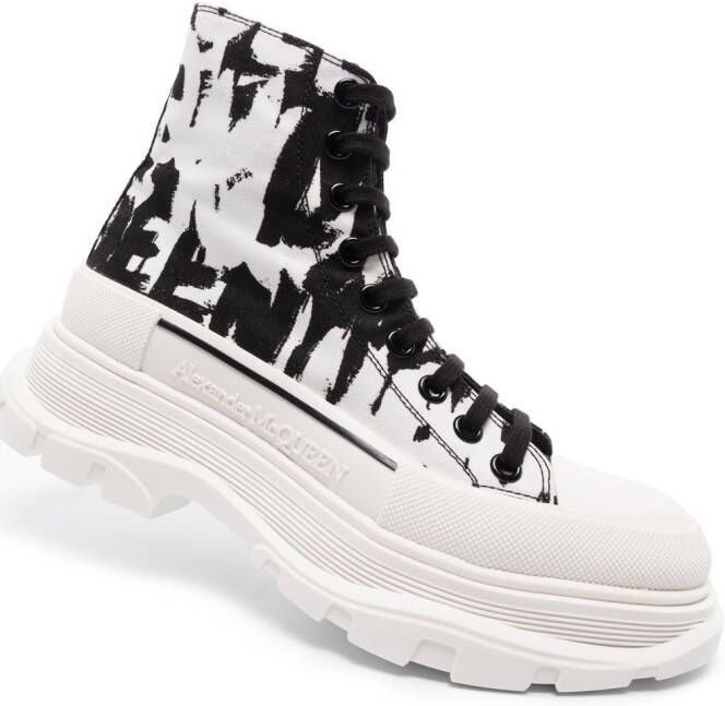 Alexander McQueen Treadslick graffiti-print sneakers White