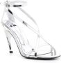 Alexander McQueen Twisted Armadillo 95mm patent sandals Silver - Thumbnail 2