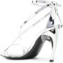 Alexander McQueen Twisted Armadillo 95mm patent sandals Silver - Thumbnail 3