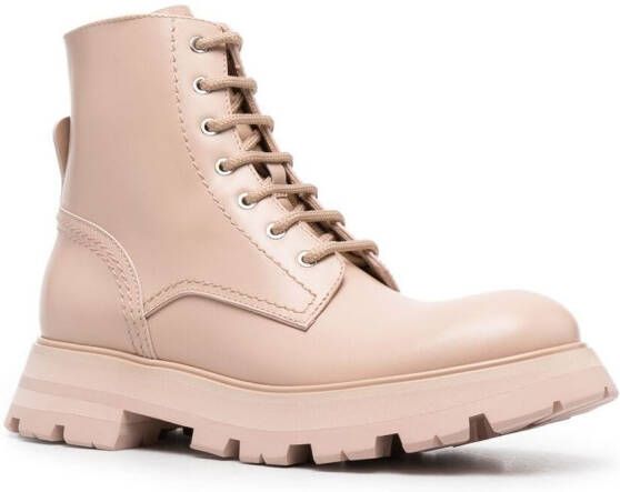 Alexander McQueen Wander lace-up boots Pink