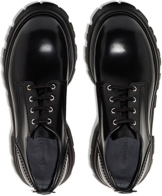 Alexander McQueen Wander leather lace-up shoes Black