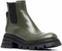 Alexander McQueen Wander ridged-sole leather boots Green - Thumbnail 2