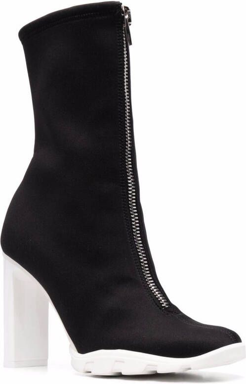 Alexander McQueen zip-up sock-style boots Black